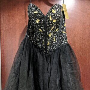 Aspeed Black HBS10044 Size 6 Cocktail/Homecoming Dress